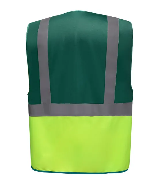 YHVW801 - Multifunctioneel veiligheidshesje Paramedic Green / Hi Vis Yellow