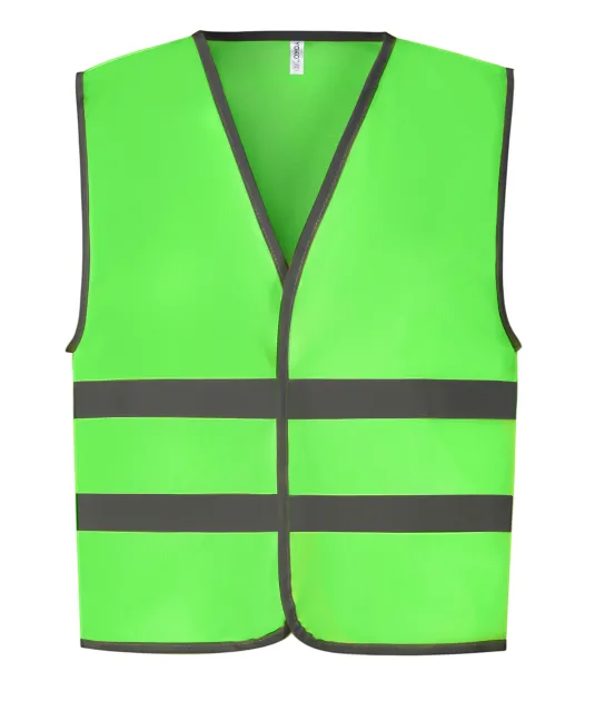 YHVW102CH - Veiligheidshesje met reflecterende zoom en strepen Lime