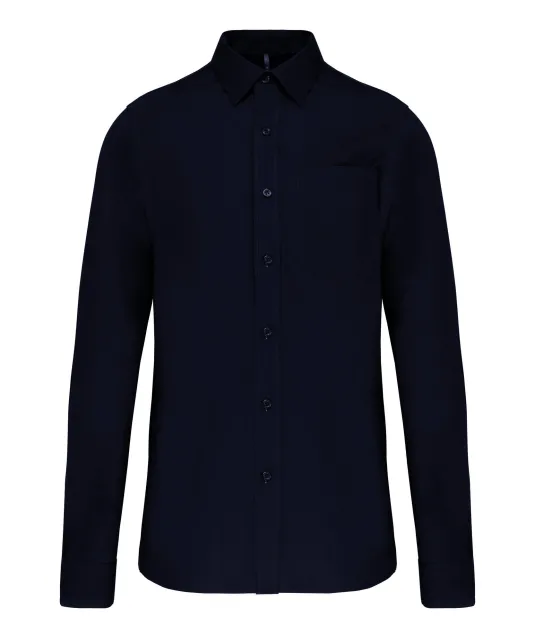 K541 - Heren poplin overhemd lange mouwen Navy