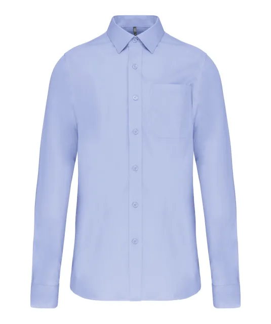 K541 - Heren poplin overhemd lange mouwen Bright Sky