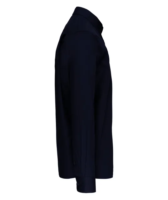 K541 - Heren poplin overhemd lange mouwen Navy