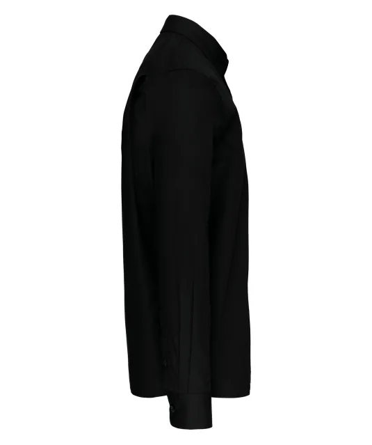 K541 - Heren poplin overhemd lange mouwen Black