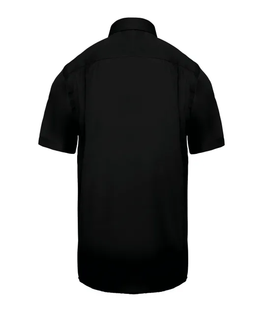 K539 - Heren non-iron micro sergé overhemd korte mouwen Black