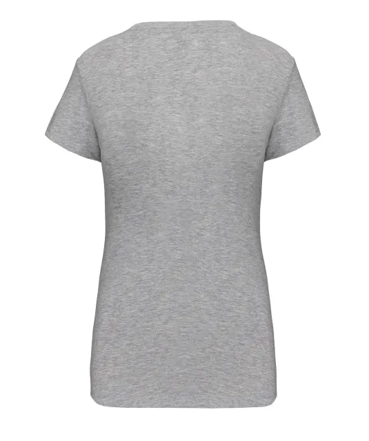 K3013 - Dames-t-shirt ronde hals korte mouwen Light grey heather