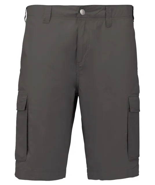 K755 - Lichte herenbermuda met diverse zakken Light Charcoal