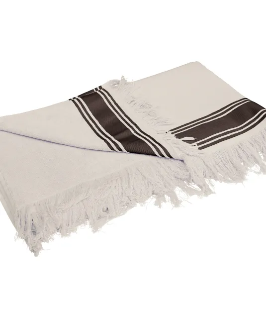 K128 - Fouta Handdoek Natural / Chocolate