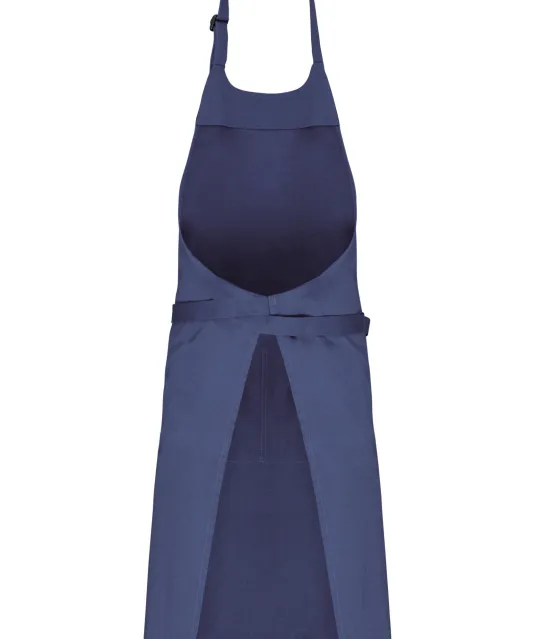 K8007 - Schort met zak van biologisch katoen Deep Blue