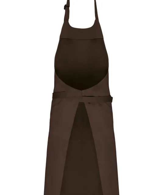 K8007 - Schort met zak van biologisch katoen Chocolate