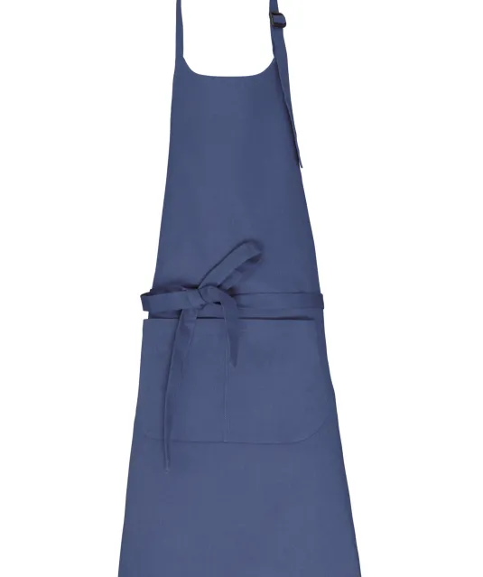 K8007 - Schort met zak van biologisch katoen Deep Blue