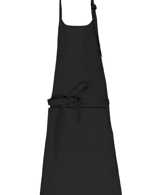K8007 - Schort met zak van biologisch katoen Black