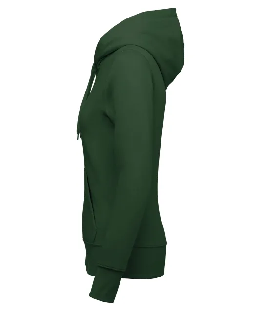 K4031 - Ecologische damessweater met capuchon en ritssluiting Forest Green