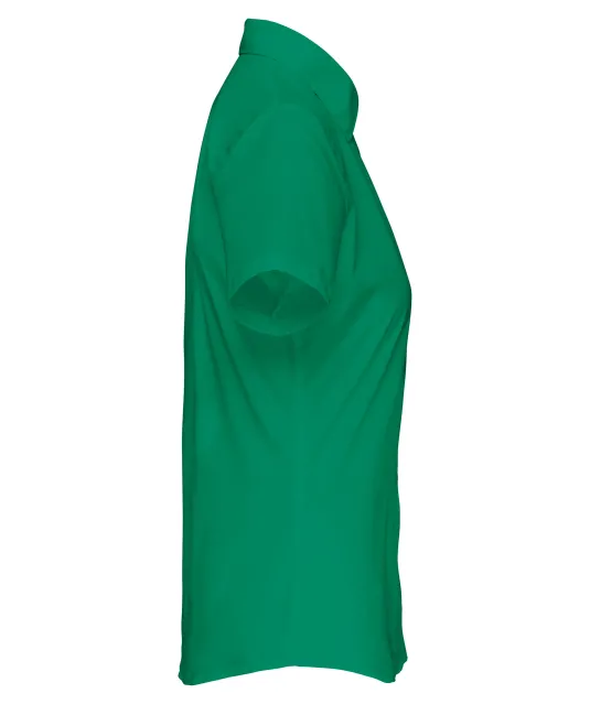 K548 - Overhemd in onderhoudsvriendelijk polykatoen-popeline korte mouwen dames Kelly Green