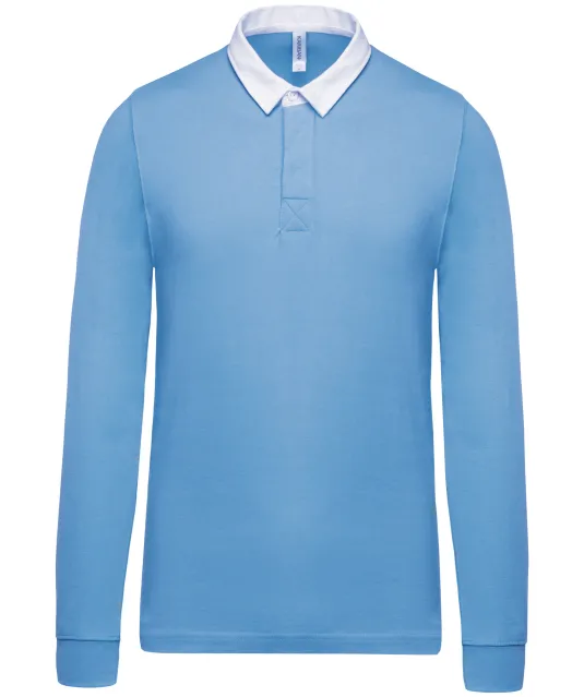 K213 - Rugbypolo Sky Blue / White