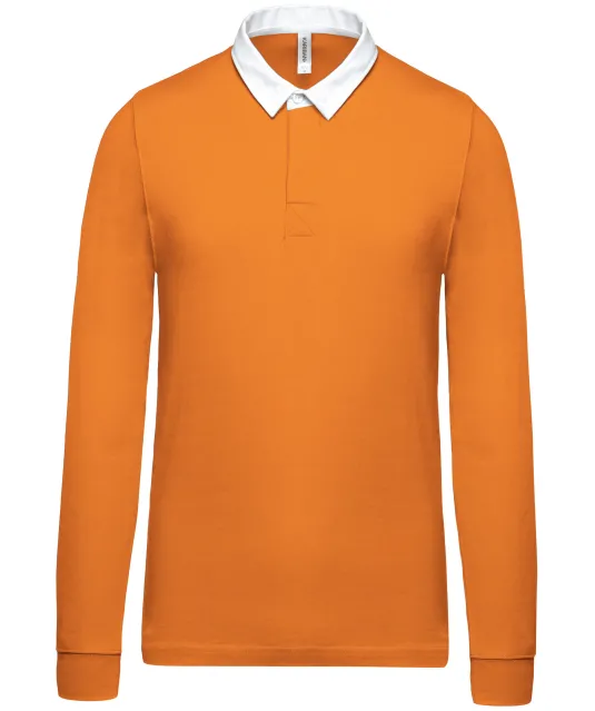 K213 - Rugbypolo Orange / White