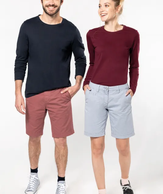 K752 - Herenbermuda met verwassen look Washed Light Khaki