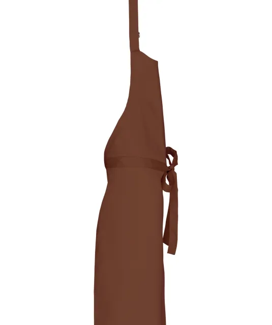 K8000 - Schort van polykatoen zonder zak Cacao
