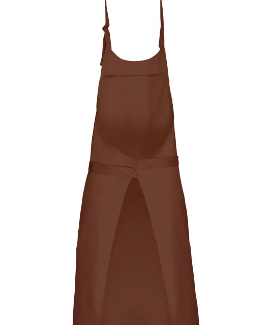 K8000 - Schort van polykatoen zonder zak Cacao
