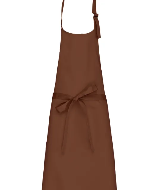 K8000 - Schort van polykatoen zonder zak Cacao