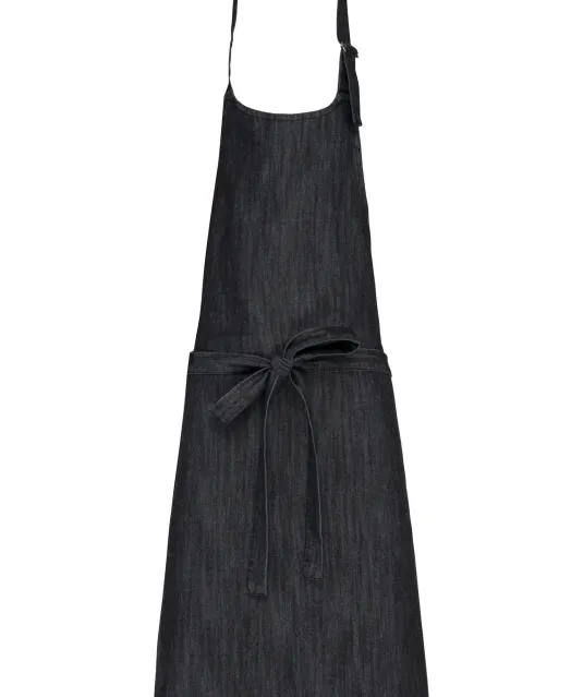 K8000 - Schort van polykatoen zonder zak Black Denim