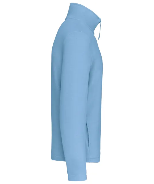 K912 - Enzo - Fleece met ritskraag Sky Blue