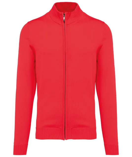 K961 - Heren cardigan met rits Red