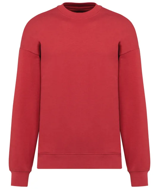 K4032 - Ecologische oversized uniseks sweater met ronde hals Terracotta Red