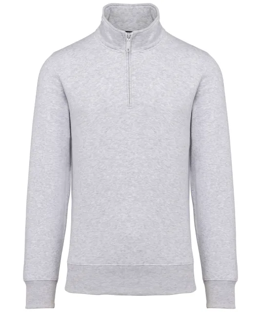 K487 - Sweater met ritskraag Ash Heather