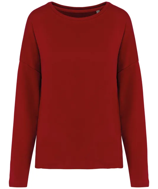 K471 - Damessweater “Loose fit” Hibiscus Red