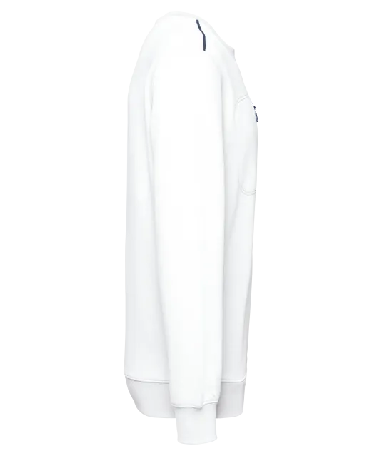WK403 - Day To Day sweater zakje met contrasterende rits White / Navy