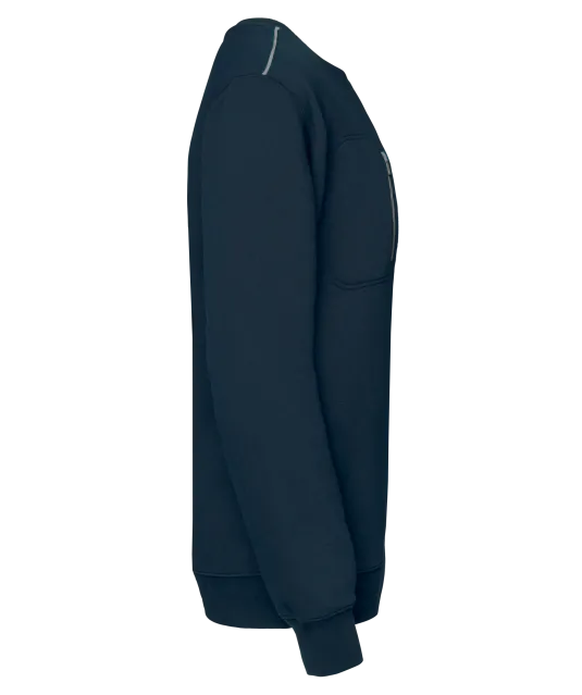 WK403 - Day To Day sweater zakje met contrasterende rits Navy / Silver