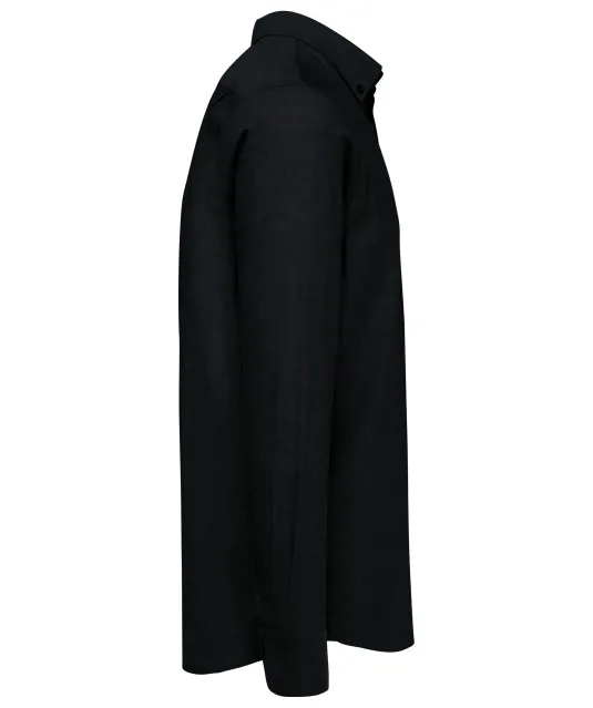 K533 - Heren Oxford overhemd lange mouwen Black