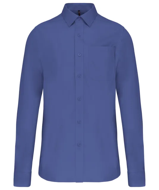 K541 - Heren poplin overhemd lange mouwen Cobalt Blue