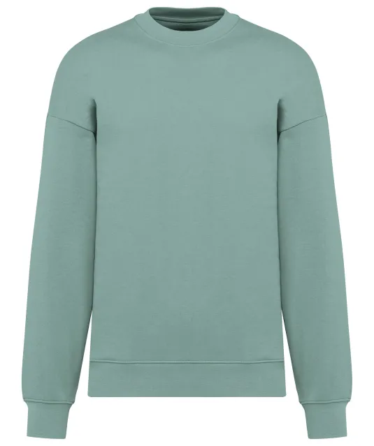 K4032 - Ecologische oversized uniseks sweater met ronde hals Sage