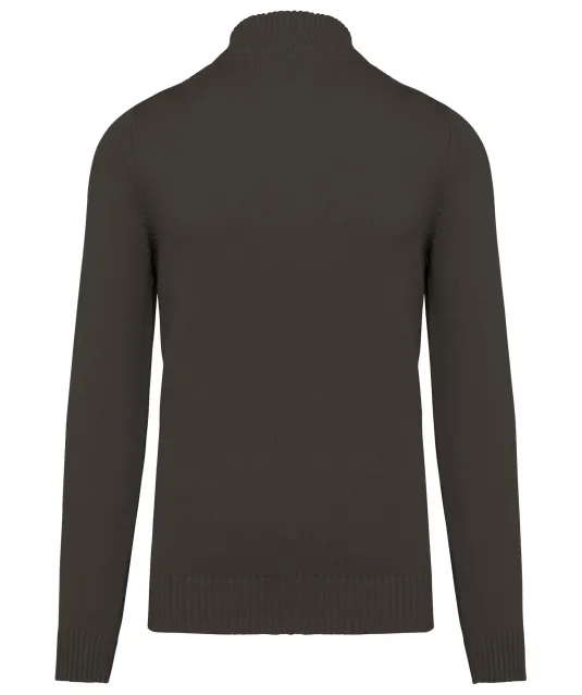 K971 - Heren cardigan met rits Dark Grey