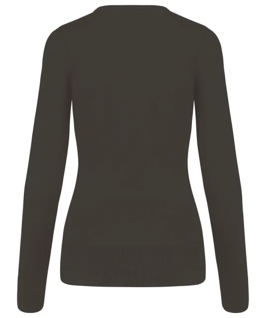 K968 - Damespullover ronde hals Dark Grey