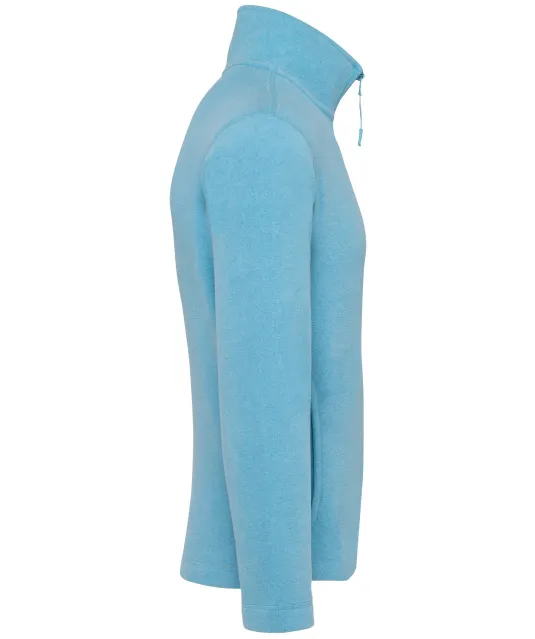 K912 - Enzo - Fleece met ritskraag Cloudy blue heather