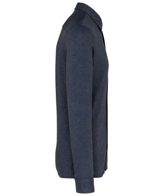 K507 - Jacquard overhemd  lange mouwen Jacquard blue