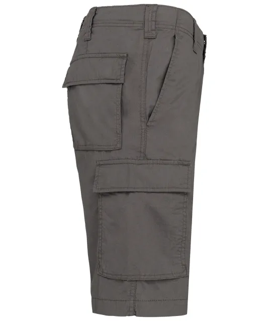 K755 - Lichte herenbermuda met diverse zakken Light Charcoal