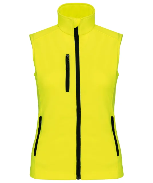 K404 - Dames softshell bodywarmer Fluorescent Yellow