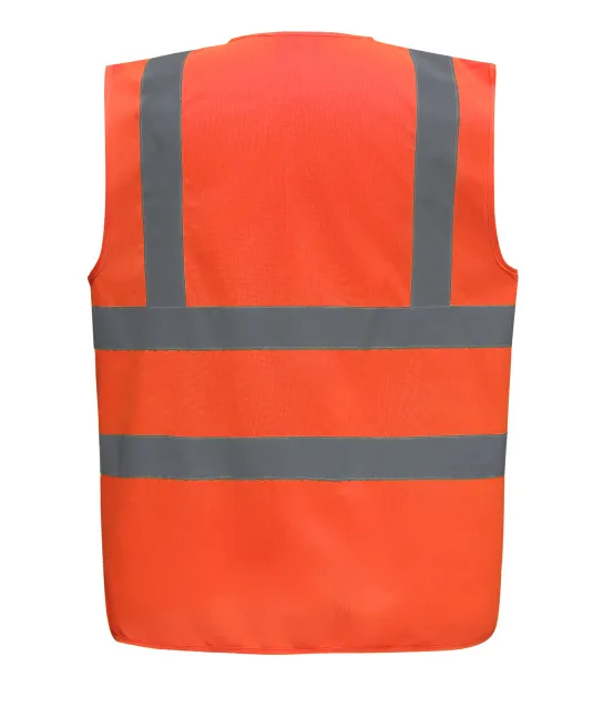YHVW100 - Veiligheidshesje met 2 Banden & Bretels Hi Vis Orange