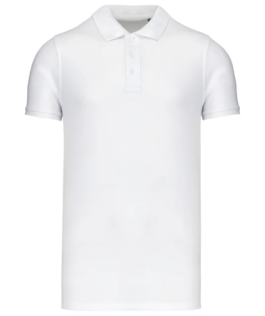 K209 - BIO piqué herenpolo korte mouwen White