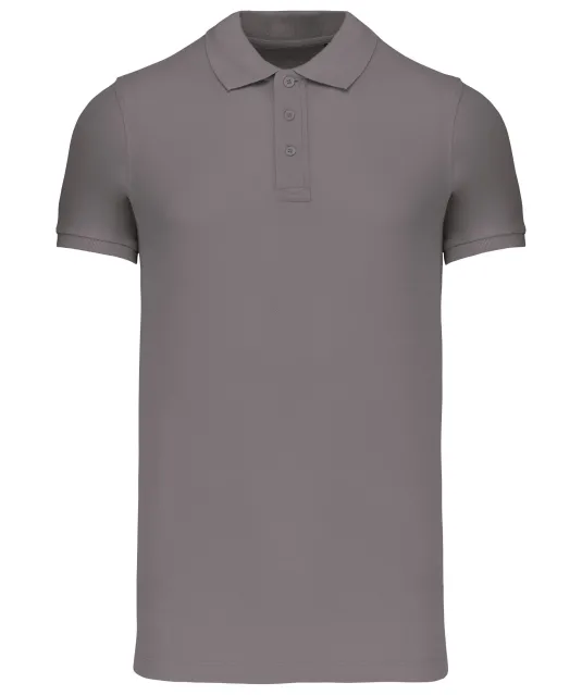 K209 - BIO piqué herenpolo korte mouwen Storm Grey