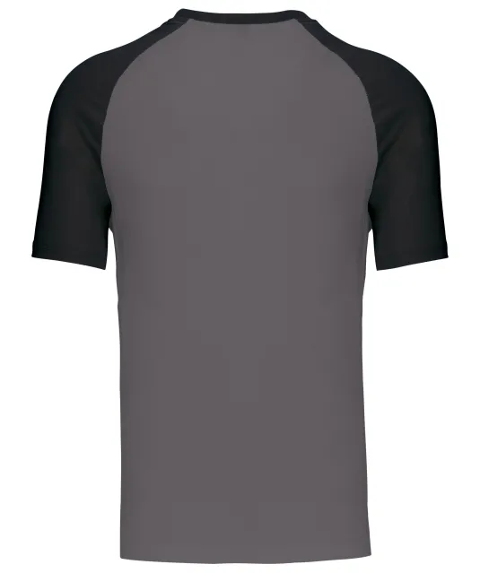 K330 - Baseball - Tweekleurig t-shirt Slate Grey / Black