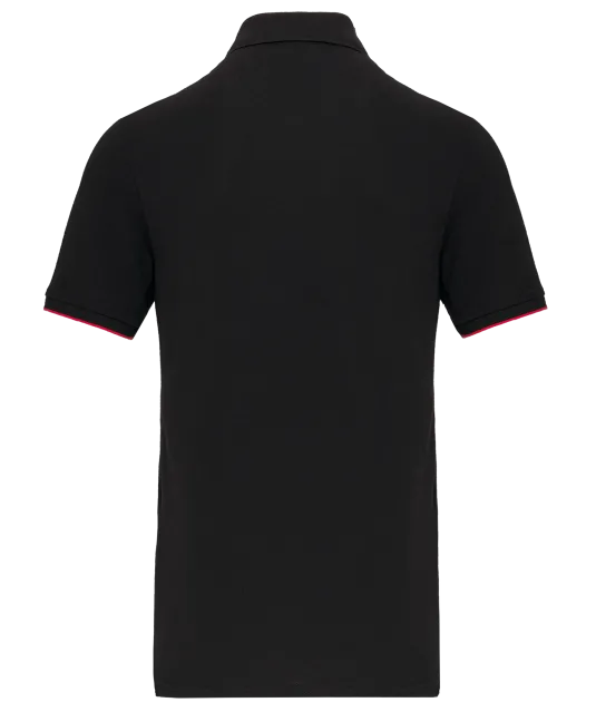WK270 - Contrasterende polo Day To Day korte mouwen Black / Red