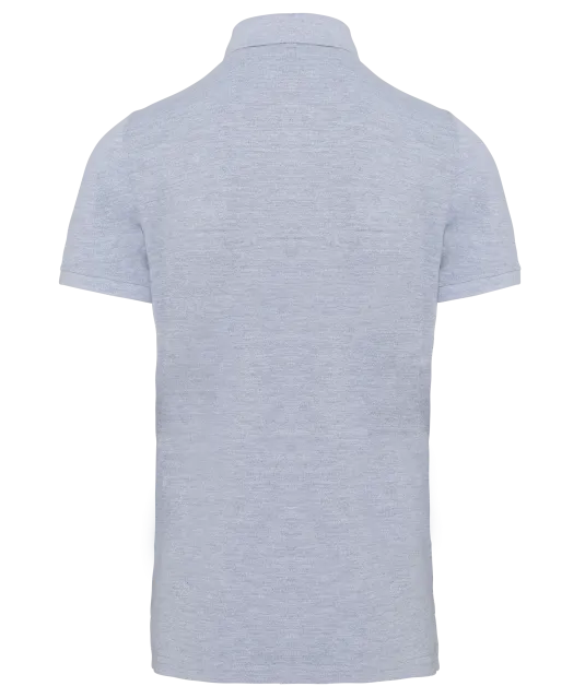WK225 - Herenpolo met drukknoopkraag en korte mouwen Oxford Grey