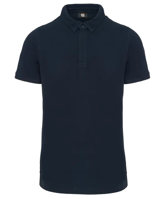 WK225 - Herenpolo met drukknoopkraag en korte mouwen Navy