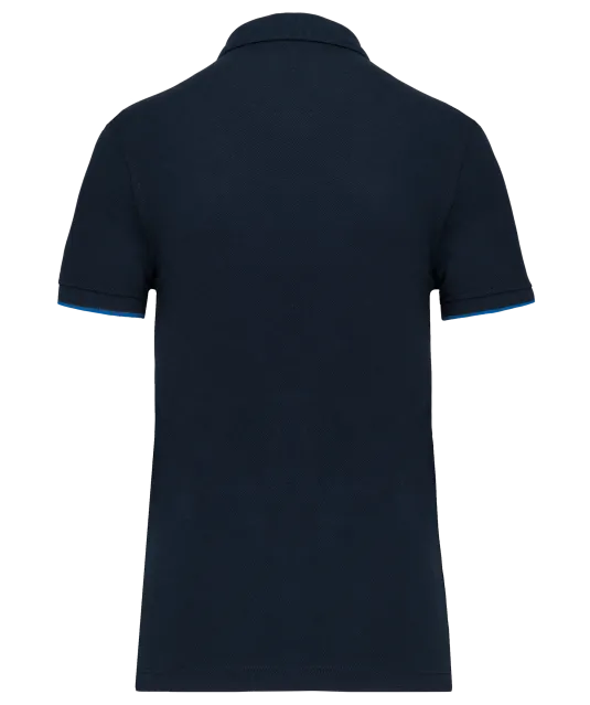 WK271 - Contrasterende damespolo Day To Day korte mouwen Navy / Light Royal Blue