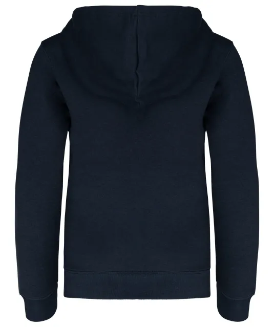 K453 - Kinder Sweater met gecontrasteerde capuchon Navy / Red