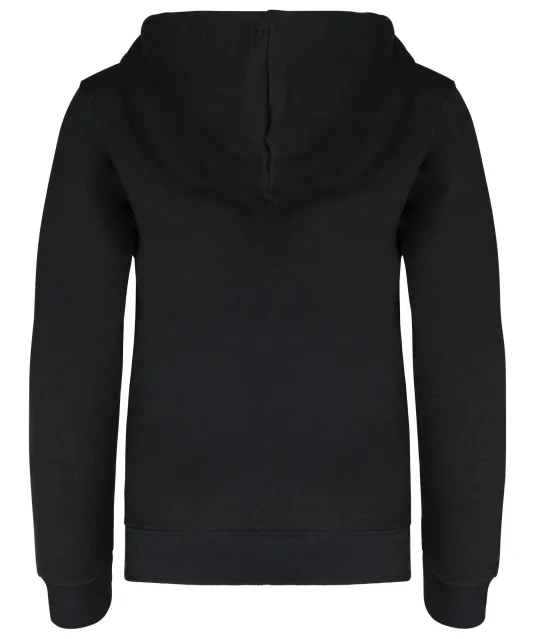 K453 - Kinder Sweater met gecontrasteerde capuchon Black / Red