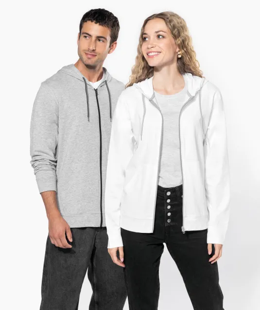 K438 - Vestje van licht katoen met capuchon Black